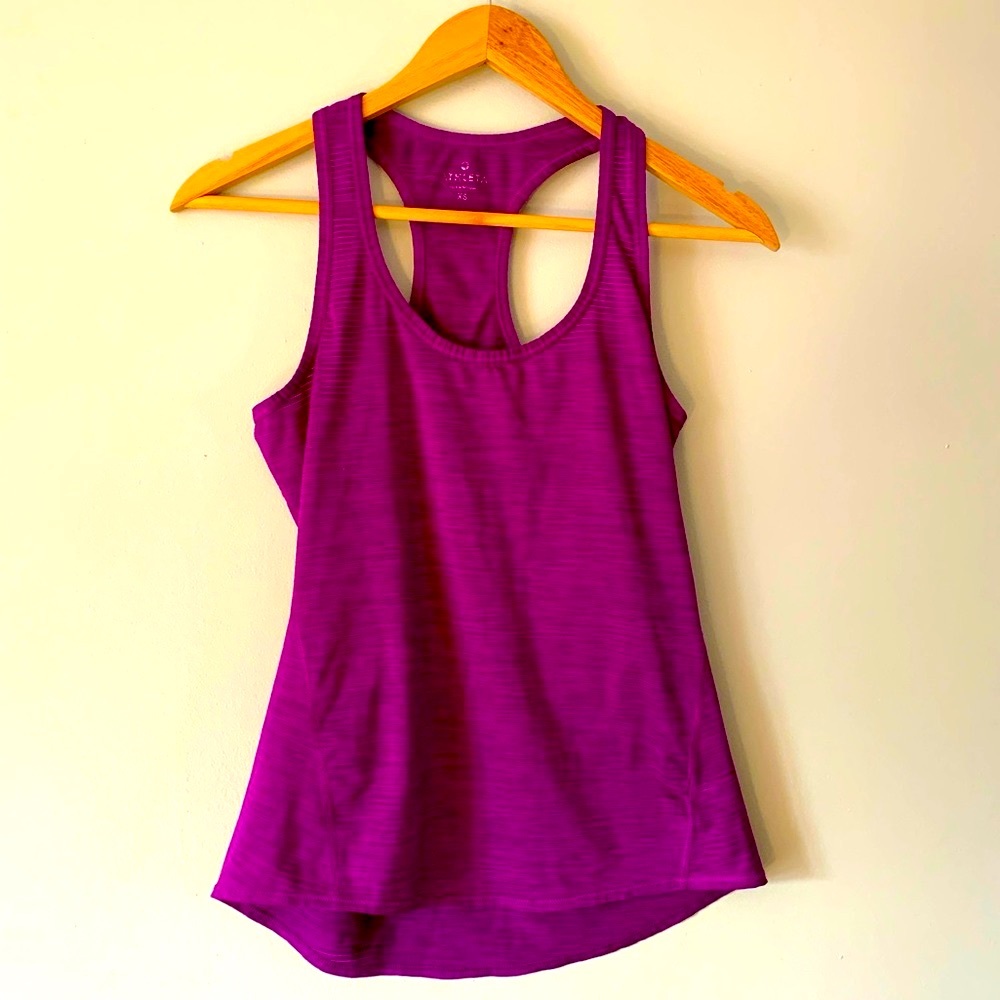 🦋3/$20 Athleta Chi Purpled Heather Racerback Tank Top XS